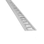 ACCESORIO P/PISO Y REVEST. VARILLA GUARDACANTOS ALUMINIO A TRIM EN L CROMO MATE 12-2,5-