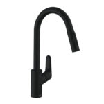 GRIFERIA COCINA MONOCOMANDO MESADA EXTRAIBLE HANSGROHE FOCUS NEGRO MATE 240--