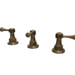 GRIFERIA BIDET 3 AGUJEROS ANDEZ ANTIQUE LEVER BRONCE VIEJO --