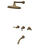 GRIFERIA DUCHA CON TRANSFERENCIA ANDEZ ANTIQUE LEVER BRONCE VIEJO --