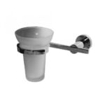 ACCESORIOS PARA BANO PORTA VASO CON VASO HIDROMET LOOK CROMO --