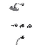 GRIFERIA DUCHA CON TRANSFERENCIA ANDEZ BLACK CROMO --