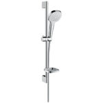 GRIFERIA DUCHA DE MANO CON BARRAL HANSGROHE CROMA SELECT E BLANCO CROMO 650--