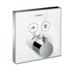 GRIFERIA TERMOSTATO 2 FUNCIONES HANSGROHE SHOWER SELECT GLASS BLANCO CROMO --