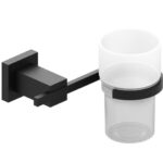 ACCESORIOS PARA BANO PORTA VASO CON VASO HIDROMET GEOMETRY BLACK --