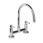 GRIFERIA COCINA 2 AGUJEROS SOBRE MESADA ESTALGRIF JUNIOR LEVER CROMO --