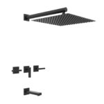 GRIFERIA DUCHA CON TRANSFERENCIA HIDROMET BLOCK LEVER BLACK --