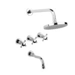 GRIFERIA DUCHA CON TRANSFERENCIA ESTALGRIF HAAZ VINTAGE CROMO --