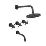 GRIFERIA DUCHA CON TRANSFERENCIA ESTALGRIF HAAZ VINTAGE NEGRO MATE --
