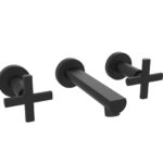 GRIFERIA LAVATORIO DE PARED HIDROMET FLAT CRUZ BLACK --