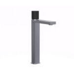 GRIFERIA LAVATORIO MONOCOMANDO ALTO HIDROMET TEXTURE CROMO BLACK --