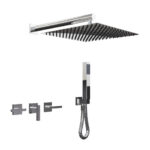GRIFERIA DUCHA SIN TRANSFERENCIA Y DUCHADOR HIDROMET BLOCK LEVER CROMO --
