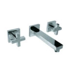 GRIFERIA LAVATORIO DE PARED HIDROMET BLOCK CRUZ CROMO --