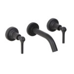 GRIFERIA LAVATORIO DE PARED ESTALGRIF HAIFA LEVER BLACK --